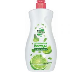 Средство для мытья посуды MR.GREEN Лайм-Мята, 500 мл ПНД 73036 
