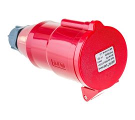 Вилка LANMASTER IEC 309, трехфазная, 32A, 380V, разборная, мама, красная LAN-IEC-309-32A3P/F 