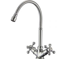 Смеситель для кухни с гибким изливом OLIVES girona 01435GR 