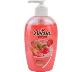 Жидкое крем-мыло ВЕСНА 280 мл земляника со сливками, дозатор, Гост, 5099 601236 