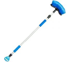 Телескопическая щетка для мойки MEGAPOWER с клапаном регулировки воды, 100-170 см, с переключателем, 1 M-71706 