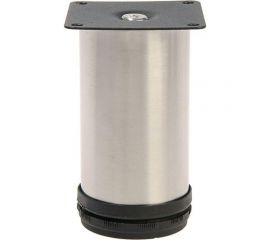 Ножка Tech-Krep металл, круглая, регулируемая, D50x100 мм, сатин - накл. 152416 