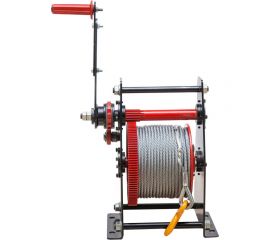 Ручная барабанная лебедка ЦМК ЛР-1 трос 6,5мм*60м L0003 