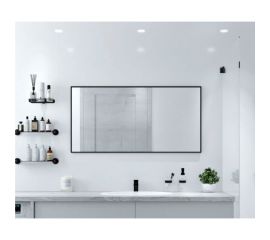 Зеркало в ванную комнату TODA ALMA прямоугольное, влагостойкое в раме, 100x61.5 см, цвет рамы - черный 1000615BL 