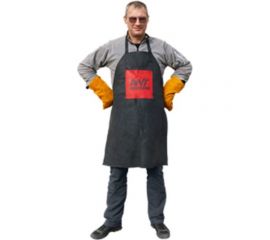 Кожаный фартук из спилка с нагрудным карманом AWT черный 772256 