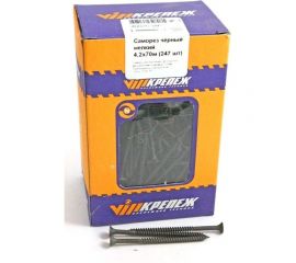 Саморез VIPкрепеж черный 4,2/70 247 шт 40025 VIP 