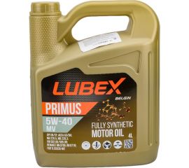 Синтетическое моторное масло Lubex PRIMUS MV 5W-40 CF/SN A3/B4, 4 л L034-1325-0404 