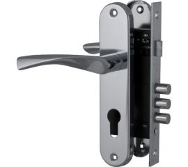 Цилиндровый замок с в комплекте с ручкой FUARO LOCKSET.1511W/B CP хром 27017 