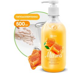 Жидкое крем-мыло Grass MILANA молоко и мед 500 мл с дозатором 126100 