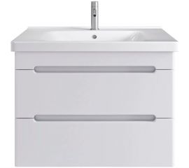 Подвесная тумба для ванной комнаты Sanstar адель 80 с раковиной гармония 80 (комплект) белая 173.1-1.4.1.КГАР 