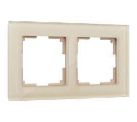 Рамка на 2 поста WERKEL W0021111 шампань стекло a050796 