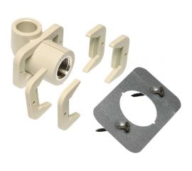 Колено WAVIN EKOPLASTIK настенное PP-R 20x1/2 РВ, для гипсокартона, EK SNKS020SXX 