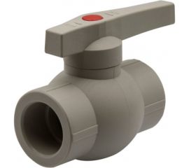 Шаровой кран VRT 32, ручка, PP-R EVER plast, серый 538459 