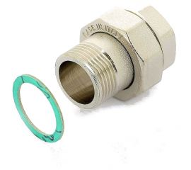 Соединитель ITAP прямой, никелированный, ""американка"", 3/4 ART 161 