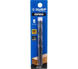 Сверло спиральное по дереву, М-образная заточка Профессионал (9х115х70 мм; сталь 65Г) Зубр 29421-115-09_z01 