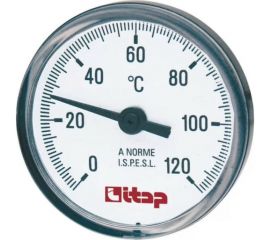 Термометр ITAP осевое подключение, 0-120 C, 1/2x40 (8/272) 493B(1/2""x40) 