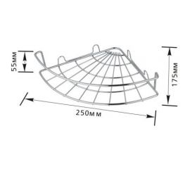 Угловая полка NOVADOM одинарная, 250x175x55 мм E-101 
