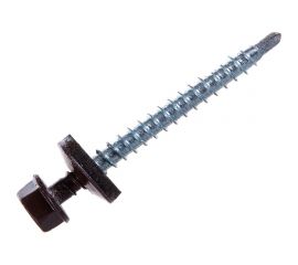 Кровельный саморез, коричневый Крепежная техника 4,8х51 RAL 8017 150шт 420290 БК 