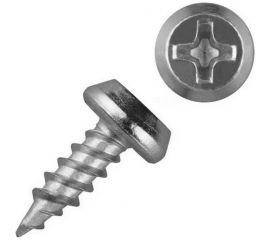 Саморез крепежная техника клоп, белый, острый, 3,5x11, 100 шт. 10210 