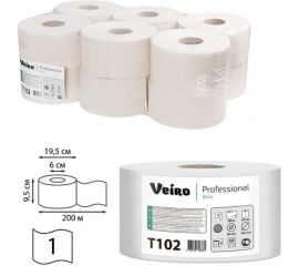 Бумага туалетная VEIRO PROFESSIONAL Basic 200 м, 12 шт T102 127083 