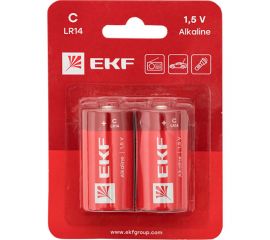 Алкалиновая батарейка EKF типа C(LR14) блистер 2шт. LR14-BL2 