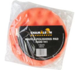 Круг полировальный рифленый на липучке оранжевый жесткий (150x25 мм) Chamaeleon 49410 