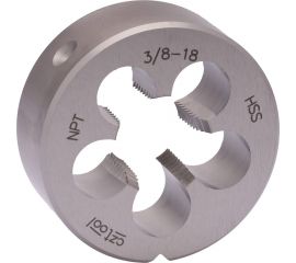 Плашка Bucovice Tools коническая NPT 3/8" -18 HSS 45x14мм 430380 