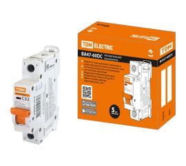 Автоматический выключатель TDM ВА47-60DC, 1P, 32А, 6кА, характеристика С SQ0223-1014 