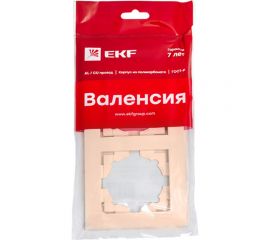 Двухместная рамка EKF Валенсия, кремовая PROxima EWM-G-302-20 
