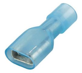 Плоская изолированная клемма REXANT, гнездо 6.6 мм, в нейлоне, 1.5-2.5мм.кв, синий, 100 шт 08-0633 