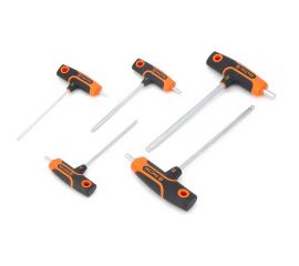 Набор шестигранных метрических ключей TACTIX с Т образной рукояткой, 5 штук 206360 