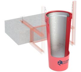 Усиленная прямая секция мусоросброса POLIMER GROUP красный SMY15 