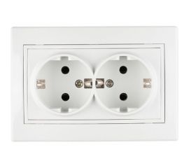 2-местная розетка TANGO с заземляющим контактом белый скрытой проводки 16А, 250В 1008839 