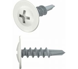 Саморез с прессшайбой STARFIX 4,2x16 мм, цинк, со сверлом, RAL 9003, 50 шт. SMZ1-55674-50 