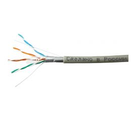 Кабель SkyNet Light FTP indoor 4x2x0,46, медный, FLUKE TEST, кат.5e, однож., 100 м, box, серый CSL-FTP-4-CU/100 