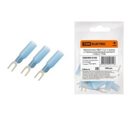 Наконечник TDM НВИ-Т 2,5–5 вилка в термоусаживаемой манжете 100шт SQ0589-0105 