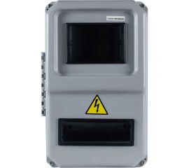 Пластиковый учетно-распределительный навесной корпус KRZMI ВЩУ 3/8 дверь IP55 4651117990201 