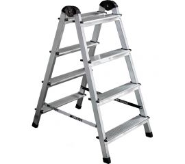 Алюминиевая 4-х ступенчатая двухсторонняя стремянка Perilla 111404 