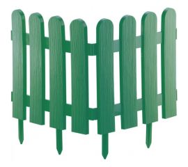 Садовое ограждение ПОЛИМЕРСАД Забор декоративный №7, зелёное, 7 шт. ПС-ЗД7-зел 