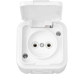 Розетка Bylectrica 1-местная ОУ P54, серия ПРАЛЕСКА АКВА, бежевый, РА16-296 бежевый 