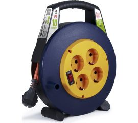 Силовой удлинитель ЭРА BPx-4e-3x0,75-10m в закрытом корпусе, с заземлением 4 розетки 10м ПВС, Б0052925 