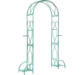 Большая арка ООО Ярмарка-Тверь Ромб разборная, с чашами для горшков, зеленая, труба диам. 16 и 10 мм Т1021 