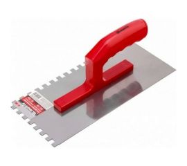 Гладилка стальная, 280 х 130 мм, зеркальная полировка, пластмассовая ручка, зуб 8 х 8 мм MATRIX 86778 