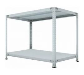 Стеллаж ООО ФУРАМА СТФЛ 1000х1000х500 мм, 2 полки, серый СТФЛ101050-2 