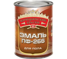 Эмаль для пола Царицынские краски ПФ 266, красно-коричневый, 0.8 кг 16324 