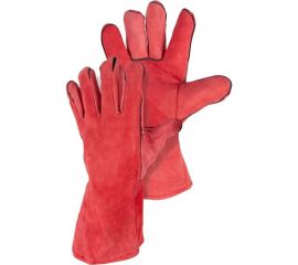 Спилковые краги FOXWELD красные 6324 