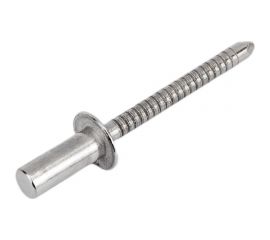 Вытяжная нержавеющая заклепка со стандартным бортиком KREPFIELD закрытый конец, 4,8x12 мм, ISO 16585, А2, 100 шт. 16585ЗАКЛЕПКА4,8Х12А2-100 