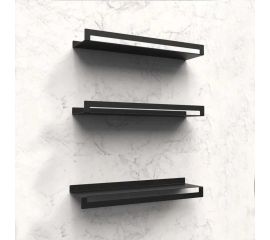 Набор №1 полка для бутылок (2 шт) и с полотенцесушителем (1 шт) Граф Держалкин horizon1 черный H1-trio-ч 