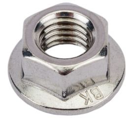 Гайка KREPFIELD нержавеющая, М10, DIN 6923, А2, с зазубринами шестигранная с фланцем 100 шт. в упак. 6923А2ГАЙКАМ10-100 