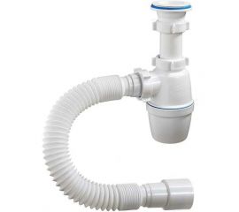 Бутылочный сифон ORIO 1 1/2x40 с пластиковой решеткой D-70мм, с гибкой трубой 40-40/50 А-7001 